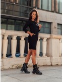 Casual black bauble dress 9988 - Online store - Boutique